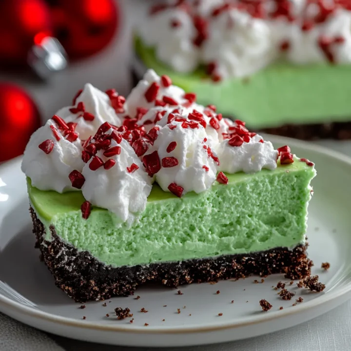 Festively Easy No-Bake Grinch Cheesecake for Cheerful Gatherings 34 No-Bake Grinch Cheesecake : Easy Christmas Dessert