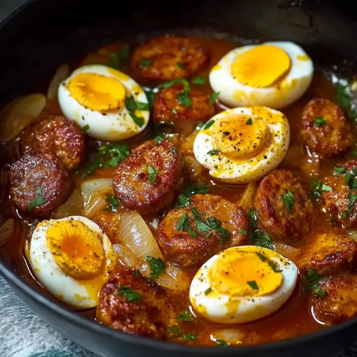TikTok egg boil recipe with sausage and cajun sauce