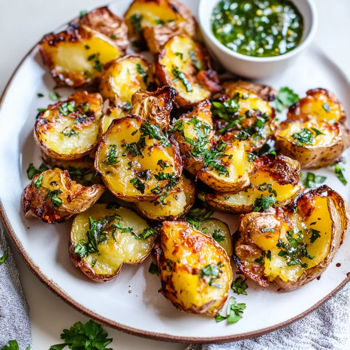 Perfectly Crispy Smashed Potatoes: Irresistibly Easy & Vegan 4 Crispy Smashed Potatoes