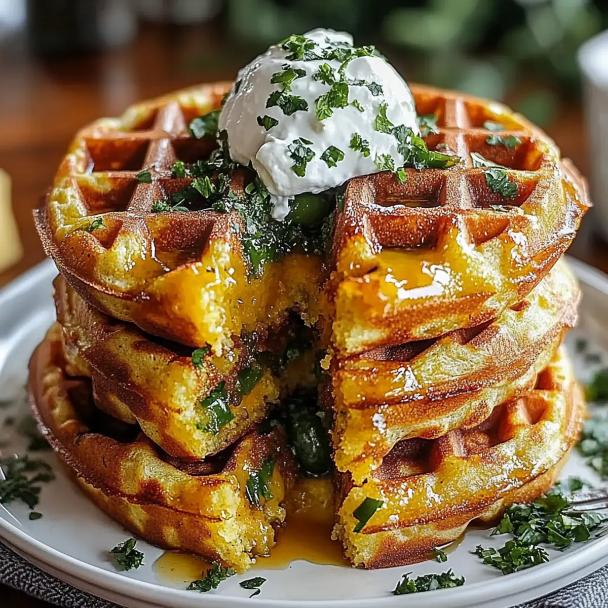 Irresistibly Spicy Cheddar Jalapeño Cornbread Waffles You'll Love 2 c2wsuzcsycgean7jufl0