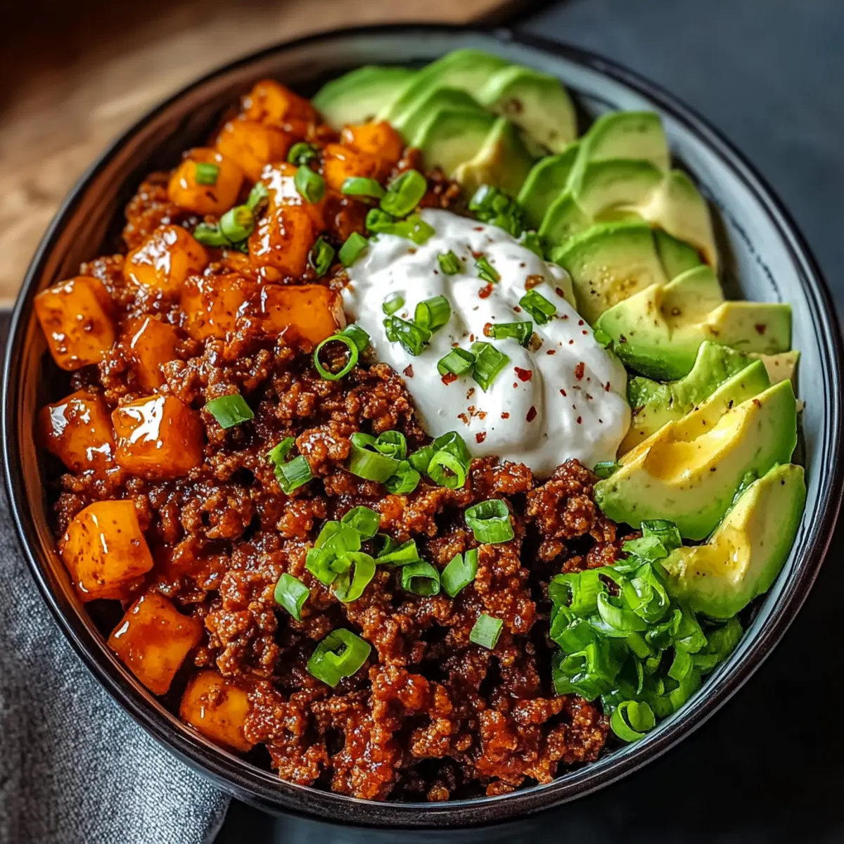 Sweet and Spicy Ground Beef Hot Honey Bowl Bliss 2 gadlpmztuginnny5mbti