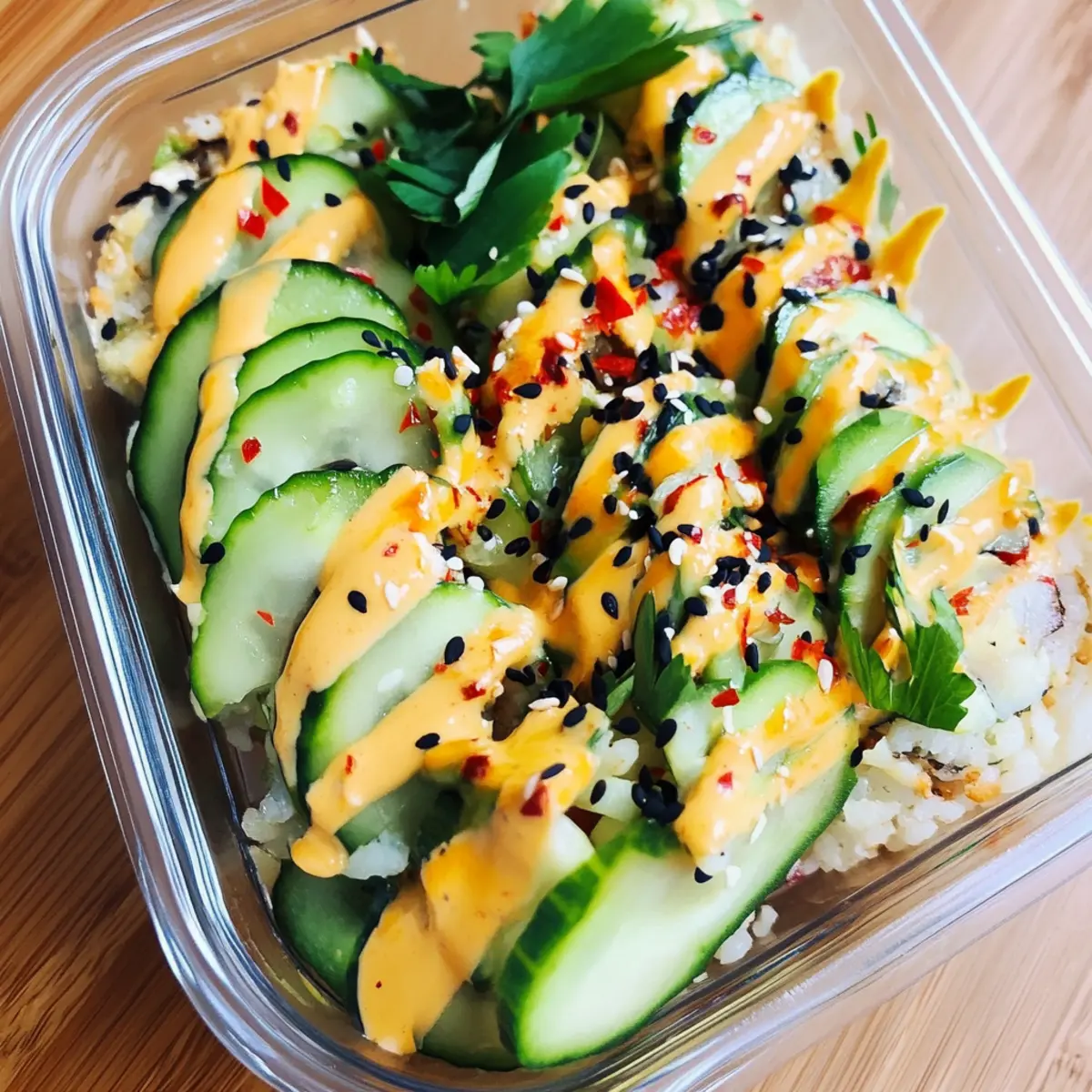 California Roll Cucumber Salad
