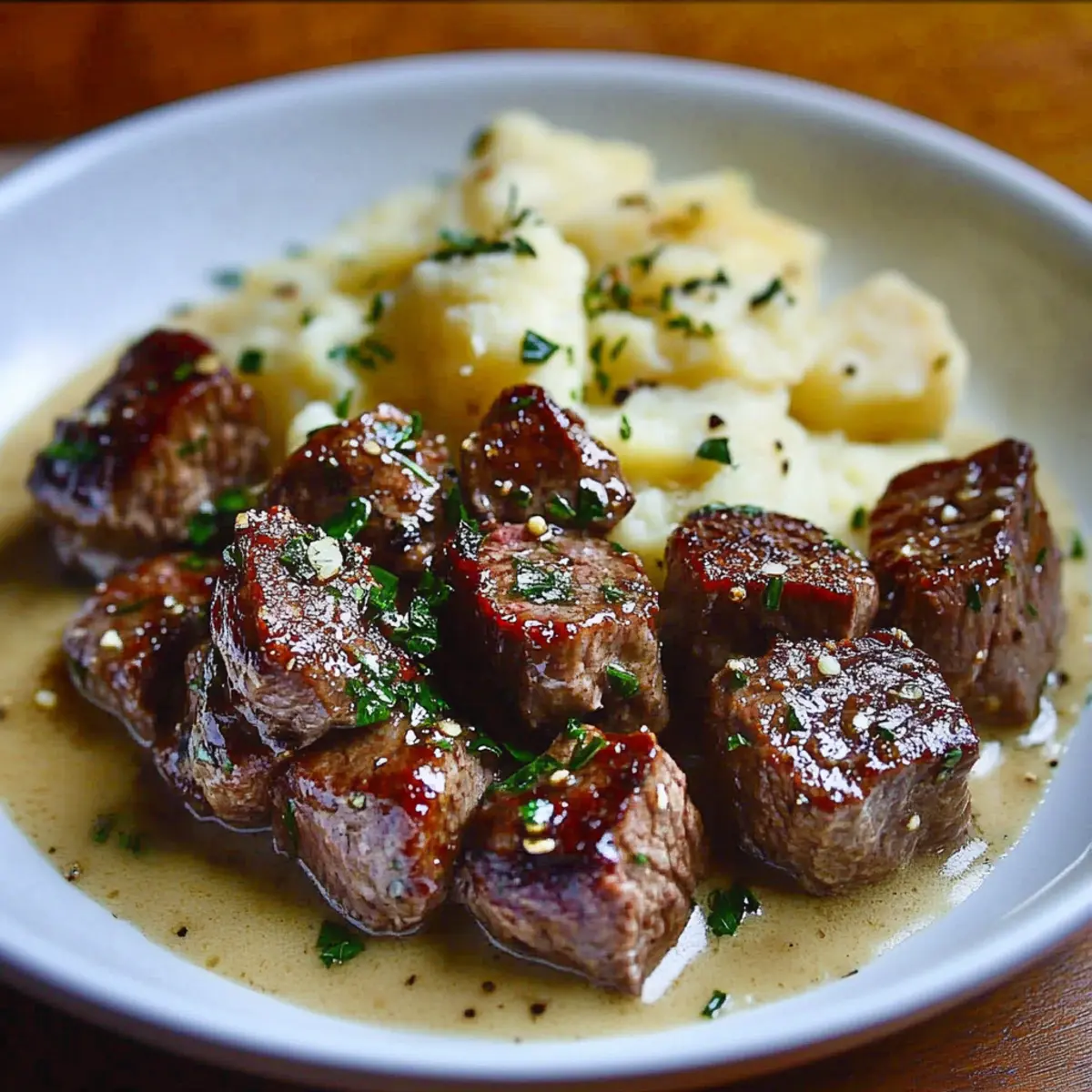 Irresistibly Simple Garlic Steak Bites with Creamy Potatoes 1