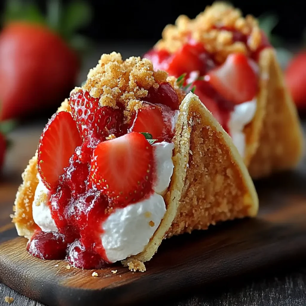 Strawberry Crunch Cheesecake Tacos